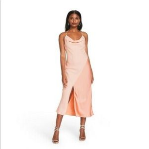 Women's blush formal slip dress